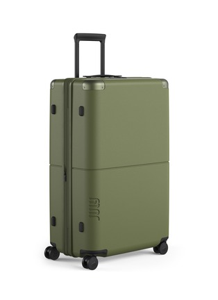 细节 –点击放大 - JULY - Checked Plus Expandable Suitcase — Olive Green