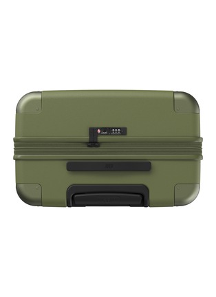  - JULY - Checked Plus Expandable Suitcase — Olive Green
