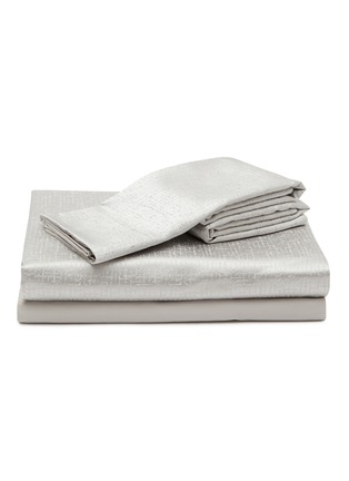 首图 –点击放大 - FRETTE - Luxury Glowing Weave Queen Size Duvet Set — Cliff Grey