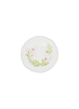 Main View - 点击放大 - BOURG-JOLY MALICORNE - Feston Hand Painted Antique Fleurs 87 Cake Plate — Pink/Green