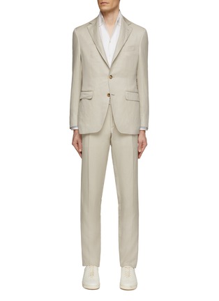 首图 - 点击放大 - CANALI - Kei Single Breasted Linen Silk Suit