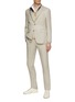 模特儿示范图 - 点击放大 - CANALI - Kei Single Breasted Linen Silk Suit