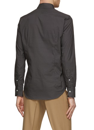背面 - 点击放大 - CANALI - Point Collar Dotted Pattern Cotton Shirt