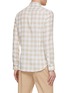 背面 - 点击放大 - CANALI - Chequered Cotton Linen Shirt