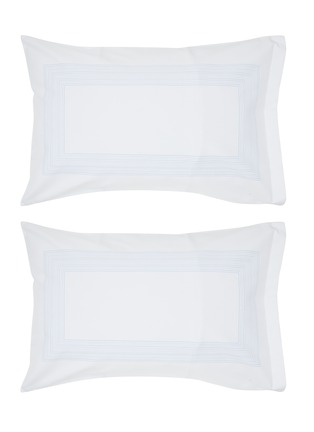首图 –点击放大 - CELSO DE LEMOS - EXQUISE 条纹枕套两件套 — 蓝色