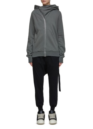 首图 - 点击放大 - RICK OWENS DRKSHDW - 斜拉链连帽卫衣