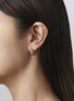 细节 - 点击放大 - MIO HARUTAKA - Ladybird 18K Rose White Gold Orange Sapphire Black Diamond Single Earring