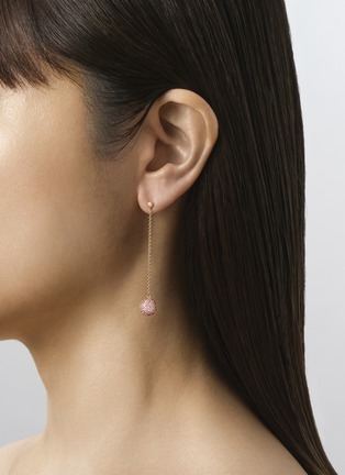 细节 - 点击放大 - MIO HARUTAKA - BonBon 18K Rose Gold Pink Sapphire Single Drop Earring