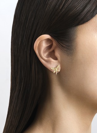 细节 - 点击放大 - MIO HARUTAKA - Dragonfly 18K Gold Diamond Single Earring