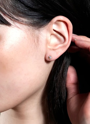 细节 - 点击放大 - MILAMORE - Kintsugi EN Diamond 18K Gold Medium Stud Earrings