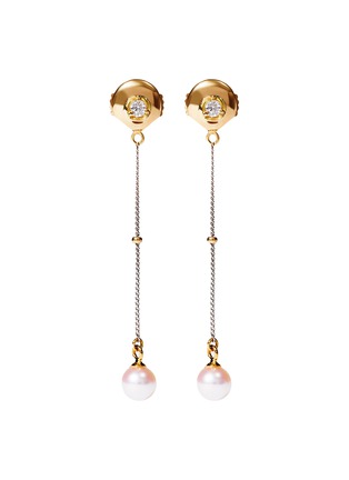 首图 - 点击放大 - MILAMORE - Kintsugi EN Diamond Akoya Pearl 18K White Yellow Gold Drop Ear Jackets