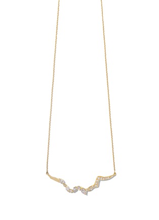 首图 - 点击放大 - MILAMORE - Kintsugi Float Pavé Diamond 18K Gold Necklace — 45cm