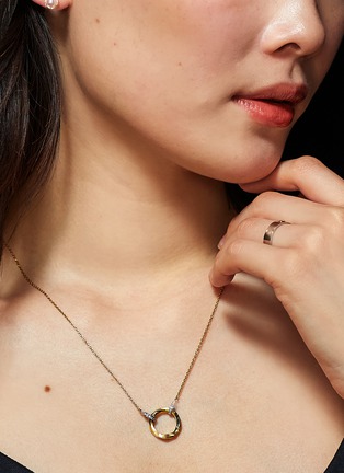 细节 - 点击放大 - MILAMORE - Kintsugi EN Open Diamond 18K Gold Necklace — 50cm
