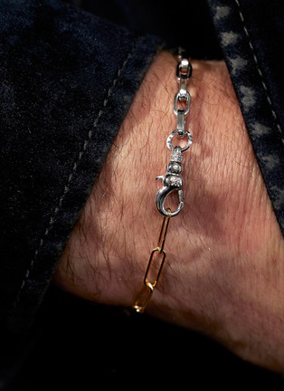 细节 - 点击放大 - MILAMORE - Duo Chain I 18K White Yellow Gold Bracelet — 18cm