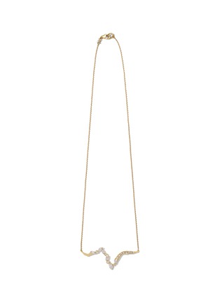 首图 - 点击放大 - MILAMORE - Kintsugi Victoria Float Pavé Diamond 18K Gold Necklace — 45cm