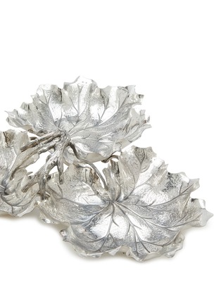 细节 –点击放大 - BUCCELLATI - Nature Large Geranium Leaves Sterling Silver Centrepiece