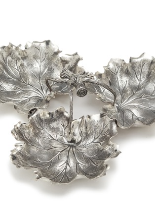 细节 –点击放大 - BUCCELLATI - Nature 3 Geranium Leaves Medium Sterling Silver Centrepiece