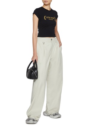 模特儿示范图 - 点击放大 - EYTYS - Scout Pearlescent Wide Leg Cotton Trousers