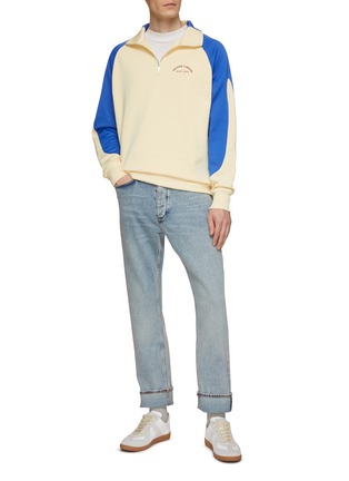 模特儿示范图 - 点击放大 - MAISON LABICHE - Contrast Sleeve Sweatshirt