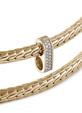  - JOHN HARDY - Classic Chain Diamond 14K Gold Coil Necklace — Size 13