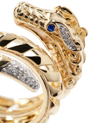 细节 - 点击放大 - JOHN HARDY - Legends Naga 18K Gold Diamond Pave Dragon Ring — Size 7