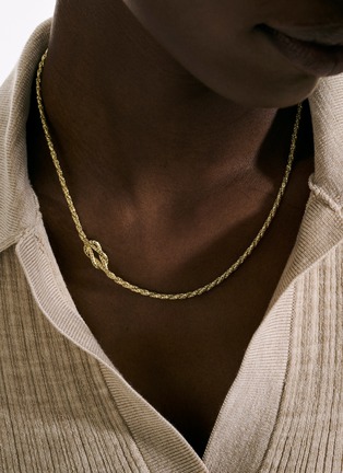 细节 - 点击放大 - JOHN HARDY - Love Knot 14K Gold Twisted Chain Necklace — Size 18