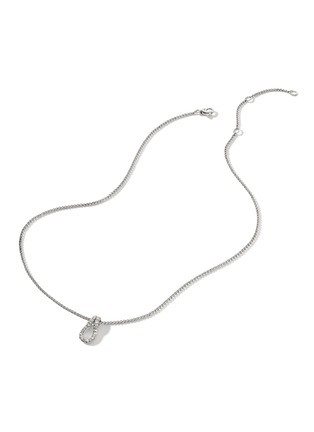 细节 - 点击放大 - JOHN HARDY - Surf Silver Diamond Pavé Link Pendant — Size 16-18