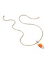 细节 - 点击放大 - JOHN HARDY - Classic Chain Diamond Neon Orange Pebble Pendant Sterling Silver Necklace — Size 22-24