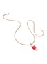 细节 - 点击放大 - JOHN HARDY - Classic Chain Diamond Neon Pink Pebble Pendant Sterling Silver Necklace — Size 22-24