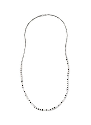 首图 - 点击放大 - JOHN HARDY - Colorblock Pearl Onyx Hematite Sterling Silver Slim Chain Necklace — Size 36