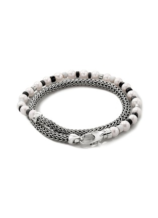细节 - 点击放大 - JOHN HARDY - Colorblock Pearl Wrap Bracelet — Size UM