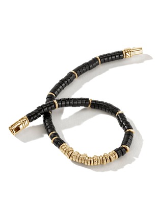 细节 - 点击放大 - JOHN HARDY - Classic Chain Heishi 14K Gold Black Onyx Bracelet — Size UM