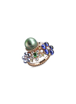 首图 - 点击放大 - MING SONG HAUTE JOAILLERIE - GALAXY SELVA 14K 金蓝宝石钻石戒指