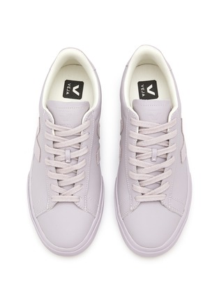 细节 - 点击放大 - VEJA - CAMPO V 字拼贴系带真皮运动鞋