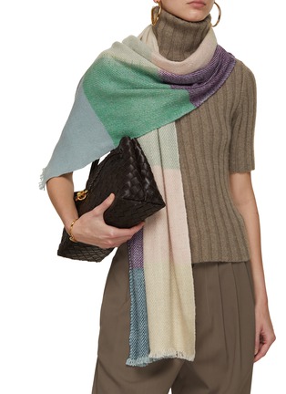 模特儿示范图 - 点击放大 - ME & K - 撞色羊绒围巾