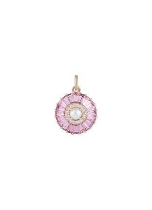 首图 - 点击放大 - STORROW JEWELRY - Emily 14K Gold Diamond Pink Tourmaline Charm