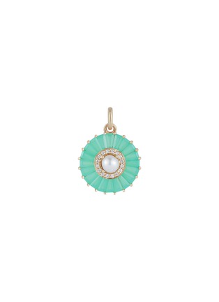 首图 - 点击放大 - STORROW JEWELRY - Emily 14K Gold Diamond Chrysoprase Charm