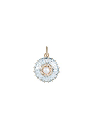 首图 - 点击放大 - STORROW JEWELRY - Emily 14K Gold Diamond Aquamarine Charm