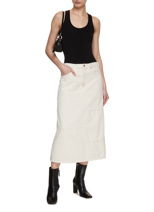 模特儿示范图 - 点击放大 - RE/DONE - Mid Rise Asymmetrical Panel Skirt