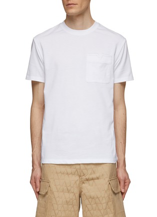 首图 - 点击放大 - VALENTINO GARAVANI - V Pocket Cotton T-Shirt