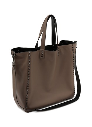 细节 - 点击放大 - VALENTINO GARAVANI - Rockstud Leather Double Tote Bag