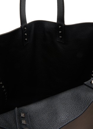 细节 - 点击放大 - VALENTINO GARAVANI - Rockstud Leather Double Tote Bag