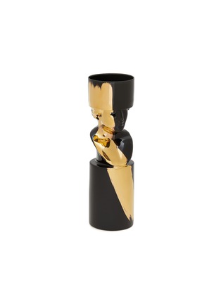 首图 –点击放大 - GINORI 1735 - La Compagnia di Caterina Il Letterato Candleholder — Charcoal/Gold