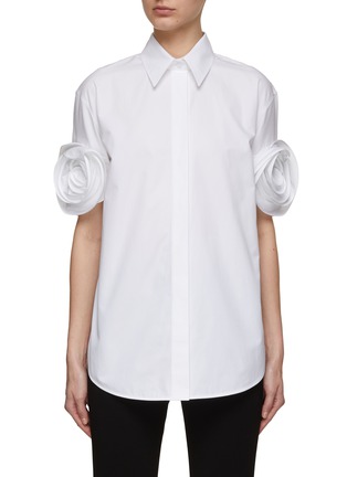 首图 - 点击放大 - VALENTINO GARAVANI - Rosette Half Sleeve Popin Shirt