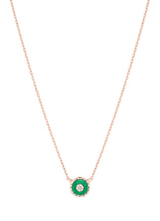 首图 - 点击放大 - KORLOFF - Saint-Petersbourg Rose Gold Diamond Green Agate Necklace