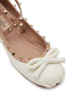 细节 - 点击放大 - VALENTINO GARAVANI - Rockstud Ballerina Leather Flats