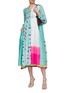 模特儿示范图 - 点击放大 - INJIRI - Layered Pattern Long Silk Dress