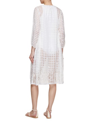 背面 - 点击放大 - INJIRI - Chequered Cotton Silk Dress