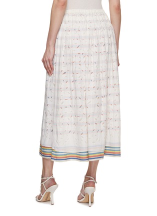 背面 - 点击放大 - INJIRI - Rainbow Striped Hem Cotton Skirt
