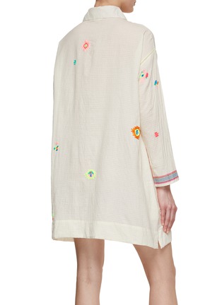 背面 - 点击放大 - INJIRI - Bird Pattern Cotton Shirt Dress